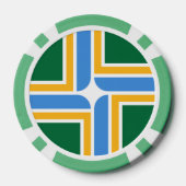 Patriottische poker chips met vlag van Portland (Achterkant)