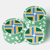 Patriottische poker chips met vlag van Portland (Opstapeling)