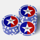 Patriottische poker chips met vlag van San Antonio (Opstapeling)