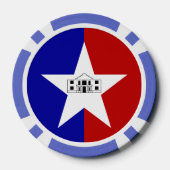 Patriottische poker chips met vlag van San Antonio (Achterkant)