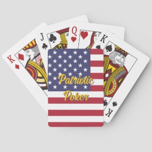 Patriottische Pokernacht Amerikaanse Vlag Geperson Pokerkaarten