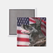 Patriottische politie K9 Dog Magnet (Voorkant / Achterkant)