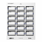 Patriottische Politie Vlag Blank Adres Etiket (Full Sheet)