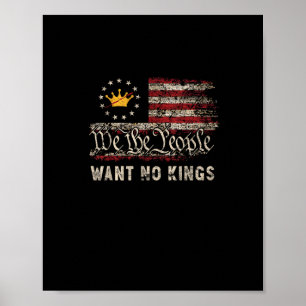 Patriottische Politiek Protest Geen Koningen In Am Poster