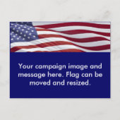 Patriottische politieke campagne aankondigingskaart (Voorkant)