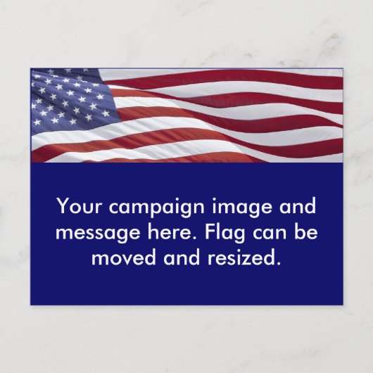 Patriottische politieke campagne aankondigingskaart (Voorkant)