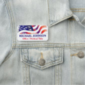 Patriottische politieke campagne Amerikaanse vlag Naamplaatje (In situ)