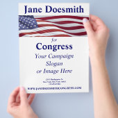 Patriottische politieke campagne flyer (Hand)