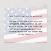 Patriottische politieke campagne Flyer, klein Flyer (Achterkant)
