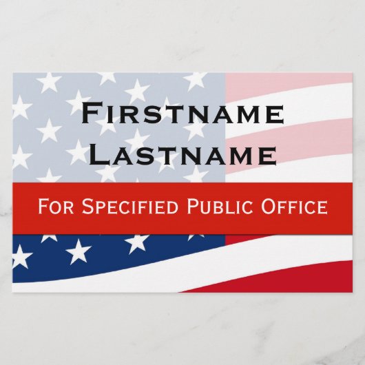 Patriottische politieke campagne Flyer, middelgroo Flyer (Voorkant)