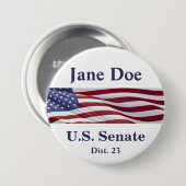 Patriottische politieke campagne ronde button 7,6 cm (Voorkant /achterkant)