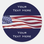 Patriottische politieke campagne ronde sticker (Voorkant)