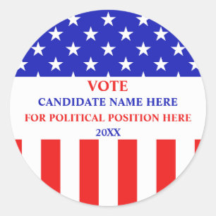 Patriottische politieke campagne ronde sticker