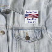 Patriottische politieke campagne vierkante button 5,1 cm (In situ)