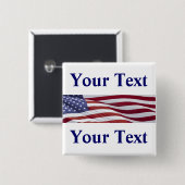 Patriottische politieke campagne vierkante button 5,1 cm (Voorkant /achterkant)