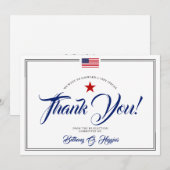 Patriottische politieke donatie Hartelijk dank Bedankkaart (Voorkant / Achterkant)