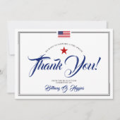 Patriottische politieke donatie Hartelijk dank Bedankkaart (Voorkant)