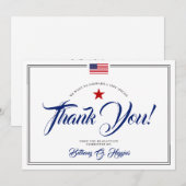 Patriottische politieke donatie Hartelijk dank Bedankkaart (Voorkant / Achterkant)