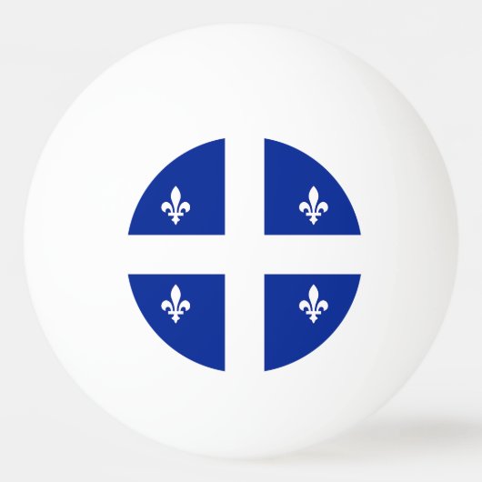 Patriottische pongbal met vlag van Quebec Pingpongbal (Achterkant)