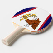 Patriottische pongpeddel met Samoa-vlag Tafeltennisbatje (Voorkant Gekanteld)