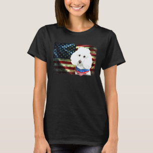 Patriottische Poodle Amerikaanse Vlag Hond Mannen T-shirt