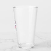 Patriottische Poodle met Zonnebril Vectorontwerp_1 Glas (Links)