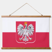 Patriottische Poolse vlag, Eagle, Polen Hangend Wandkleed (Voorkant)