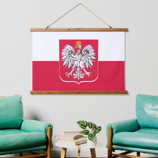 Patriottische Poolse vlag, Eagle, Polen Hangend Wandkleed (Woonkamer)