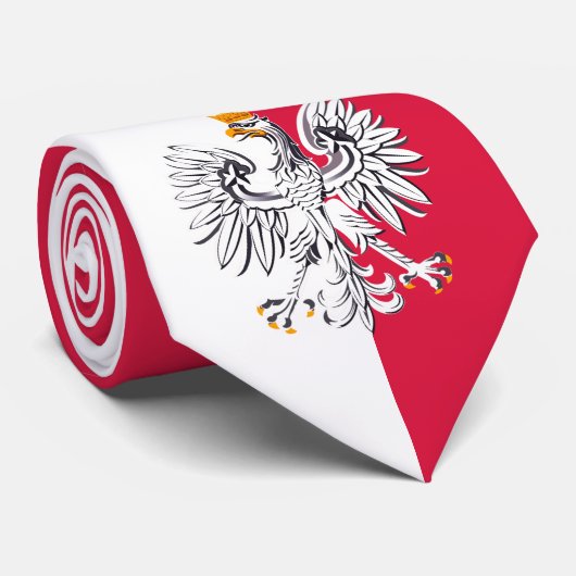 Patriottische Poolse vlag, Eagle, Poolse ondernemi Stropdas (Opgerold)