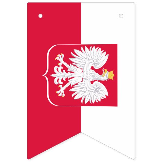 Patriottische Poolse vlag: spanbanners, Polen Vlaggetjes (Tweede vlag)