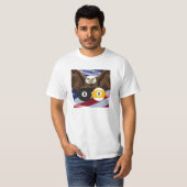 Patriottische Poolspeler 8 Ball 9 Ball T-shirt (Voorkant volledig)