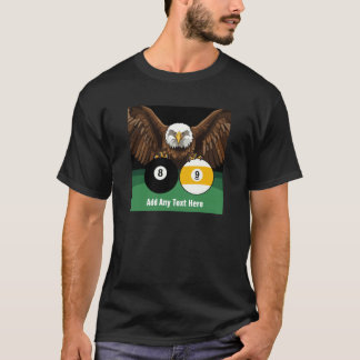 Patriottische Poolspeler 8 Ball 9 Ball T-shirt