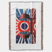 Patriottische Pop Art Olympic Barbell Set Deken (Voorkant Verticaal)