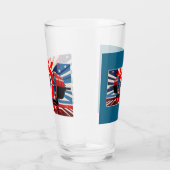 Patriottische Pop Art Olympic Barbell Set Glas (Rechts)