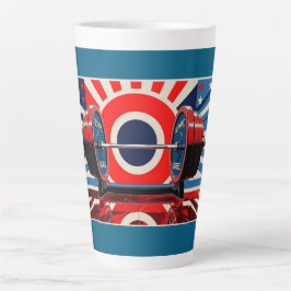 Patriottische Pop Art Olympic Barbell Set Latte Mok
