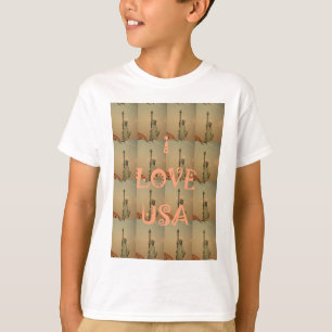 Patriottische Pop Kunst: "Ik hou van de VS" Grafis T-shirt