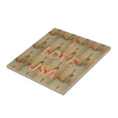 Patriottische Pop Kunst: "Ik hou van de VS" Grafis Tegeltje (Zijkant)