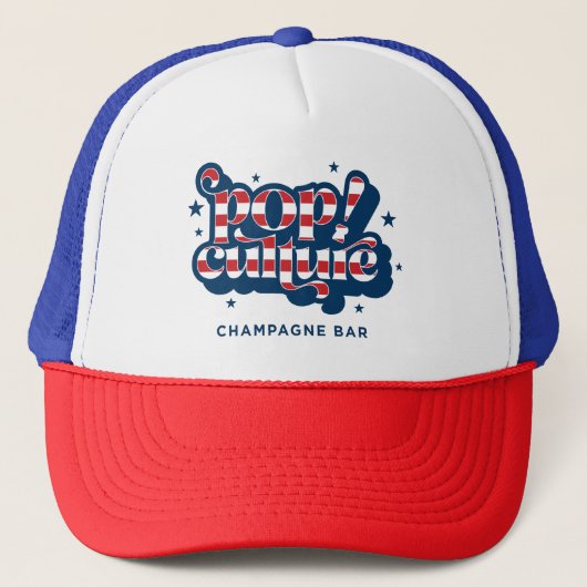 Patriottische Pop Trucker Hat Trucker Pet (Voorkant)