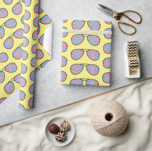 Patriottische PopArt Swirl zonnebril Cadeaupapier