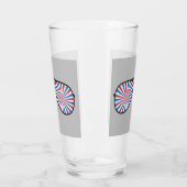 Patriottische PopArt Swirl zonnebril Glas (Links)
