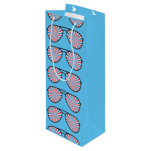 Patriottische PopArt Swirl zonnebril Wijn Cadeautas