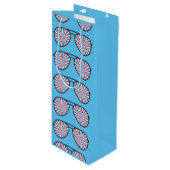 Patriottische PopArt Swirl zonnebril Wijn Cadeautas (Voorkant Gekanteld)