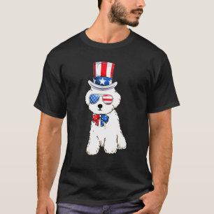Patriottische porseleinhond Verenigde Staten Ameri T-shirt