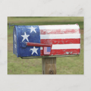 Patriottische postbus Briefkaart Amerikaans land