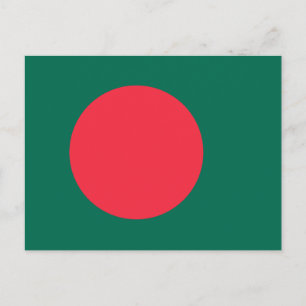 Patriottische postkaart van de vlag van Bangladesh