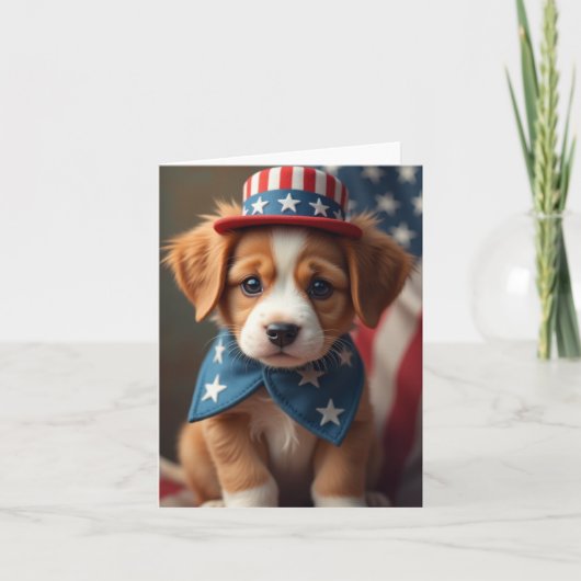 Patriottische poten feestdagen kaart (Voorkant)