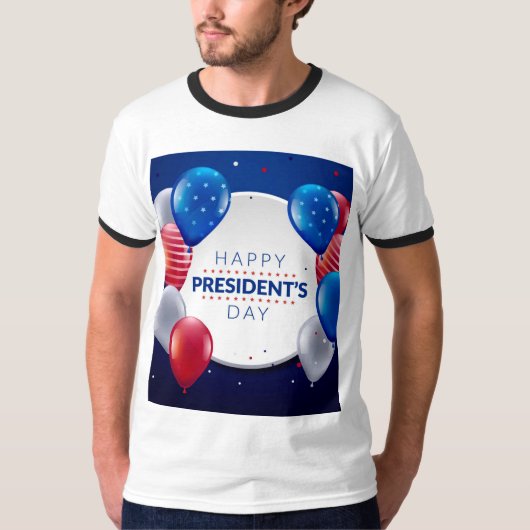 Patriottische Presidenten Dag T-Shirt Design (Voorkant)