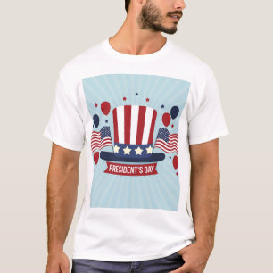 Patriottische Presidenten Dag T-Shirt Design