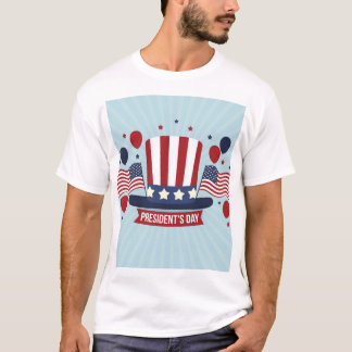Patriottische Presidenten Dag T-Shirt Design