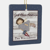 Patriottische primitieve landnaam Engel Keramisch Ornament (Rechts)